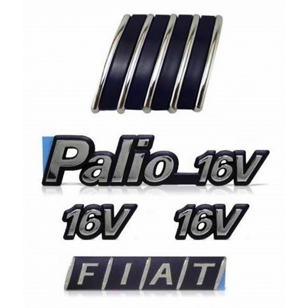Kit Emblemas Palio 1.6 16V 96 a 99